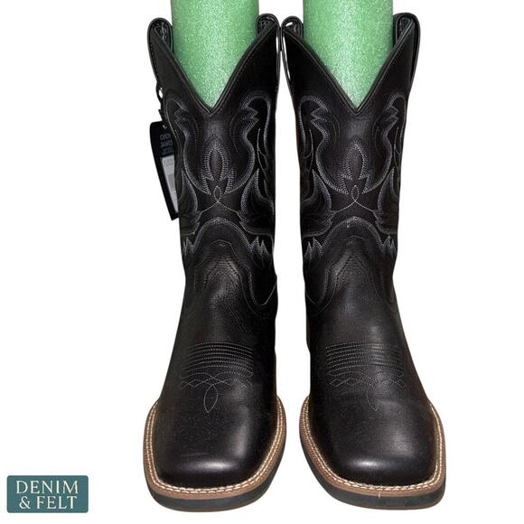 Cody James Ace Black Western Cowboy Boots Men’s 11D Broad Square Toe NEW/NWT - Picture 6 of 15